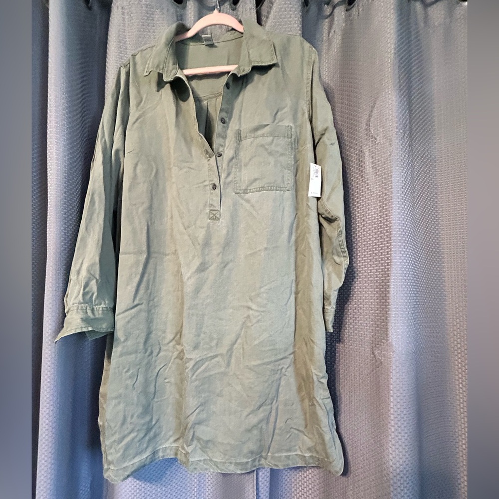 Old Navy Olive Green Long Sleeve Dress/Tunic